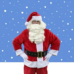 Father Christmas / Santa Claus in illustrated snow scene