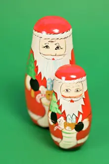 Decorations Prints: Father Christmas / Santa Clause Russian Dolls