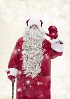 Father Christmas / Santa waving Digital Manipulation