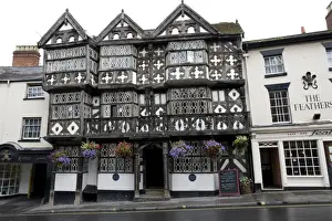 Streets Prints: Feathers Hotel originating from 1619 Ludlow Shropshire UK