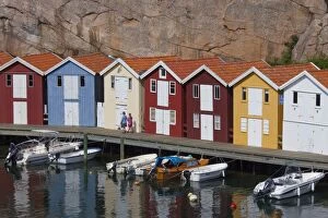 Images Dated 3rd August 2011: Fishing huts Smoegen Colourful Traditional Fishing Huts