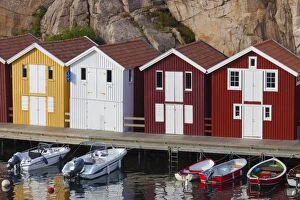 Images Dated 3rd August 2011: Fishing huts Smoegen Colourful Traditional Fishing Huts