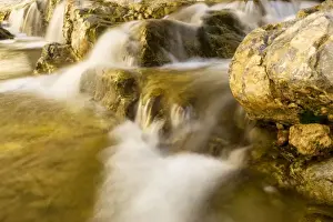 Flowing stream of water after good rains in the Naukluft Mountains - Fringe of the Namib Desert - Namibia - Africa