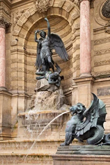 Angel Gallery: Fontaine Saint Michel, built by Gabriel