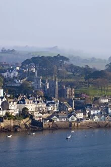Images Dated 20th April 2009: Fowey - Town and River - from Polruan - Cornwall - UK