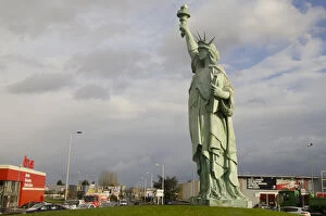 France, Alsace, Colmar. Statue of Liberty