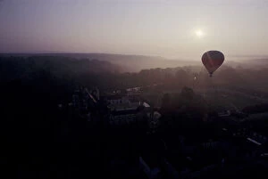 France, Burgundy. Ballooning over Tanlay