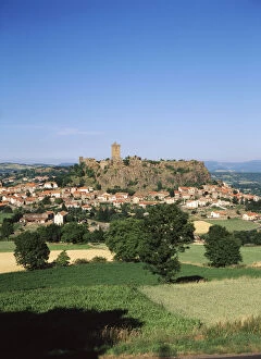 France, Haute-Loire, Polignac, View of fortress