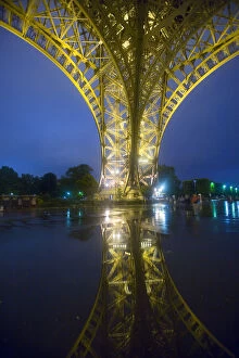 France, Paris. Part of the Eiffel Tower