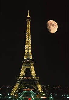 Images Dated 11th March 2011: France, Paris. Eiffel Tower at night with