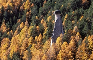 Images Dated 5th July 2004: France Rock pillars in Larch Forest, Queyras National Park