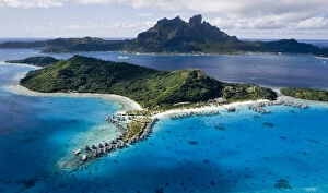 Images Dated 22nd July 2008: French Polynesia, Bora Bora. Aerial view