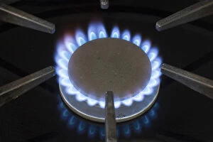 Gas flame on a gas stove - Germany