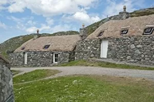 Gearrannan Black House Village - Restored thatched cottages