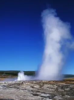 Steaming Prints: Geyser, Geothermal Activitiy ROG 9128 Geyser erupting