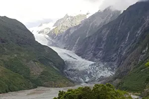 South Island Prints: Glacier - scenic view of Franz Josef glacier