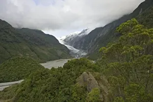 Glacier - scenic view of Franz Josef glacier. Westland National Park - South Island - New Zealand