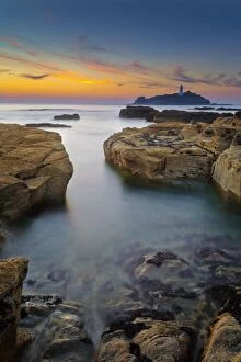 Seascapes Collection: Godrevy - Sunset - Cornwall - UK