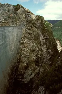 Dams Prints: Gordon Dam detail of the dam wall