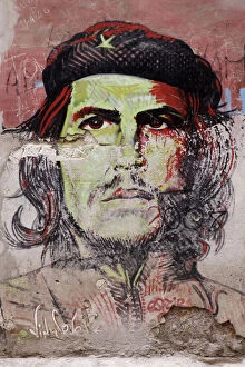 Graffiti portrait of Che Guevara on a wall