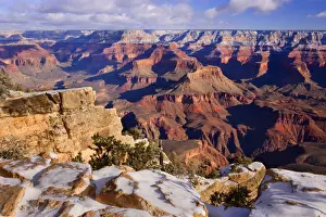 Grand Canyon - panoramic view from the Rim Trail into the Grand Canyon - Grand Canyon National Park - South Rim - Arizona - USA
