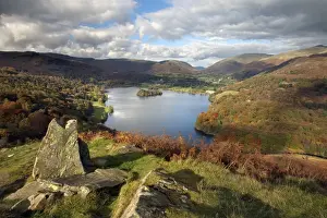 Lakes Prints: Grasmere - view looking from Loughrigg Terrace - November - Lake District - England