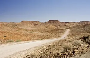 Gravel Roads winding through a rugged environment Near Vreede Damaraland, Namibia, Africa