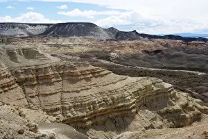 Layers Prints: The Great Barranca - exposure of terrestrial Paleocene (early Tertiary) sedimentary rocks