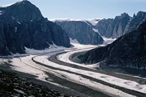 Images Dated 25th July 2008: Greenland - un-named glacier in NE Milne Land, east. August 1998