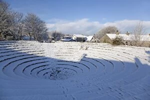Images Dated 27th November 2010: Gwennap Pit - near Caharrack - Cornwall - UK - snow