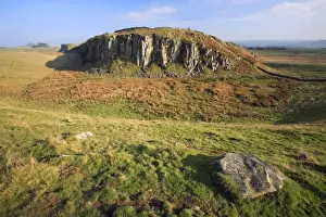 Hadrian's Wall - view from Steel Rig looking east towards Crag Lough, Northumberland National Park, autumn, England