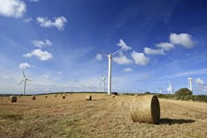 Hay Bales - and Wind Farm