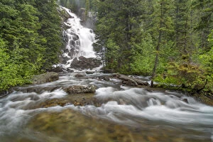 Hidden Falls of Cascade Creek in Grand Teton