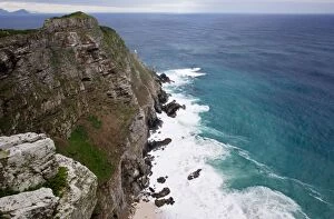 Images Dated 29th August 2012: The high cliffs at Cape Point. Table Mountain