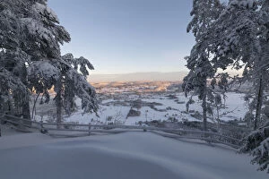 Images Dated 24th February 2021: High winter view towards the village Hammarstrand in Sweden Date: 15-01-2021