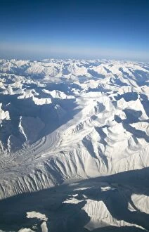 Images Dated 18th February 2008: Himalayan Glacier and peaks (from the air)