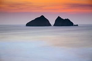 Seascapes Collection: Holywell Bay - The Carters - Cornwall - UK - Sunset