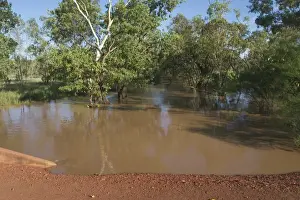 Hooker River at Lajamanu on the northern edge of the Tanami Desert, Northern Territory, Australia. Photographed in February during the wet season. This picture corresponds with Hooker River dry season 1