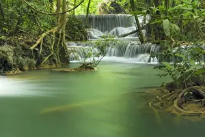 Huay Mae Kamin waterfall Kheaun Sri Nakarin N. P. Kanchanaburi province, Thailand