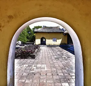 Hue Citadel: Imperial city Vietnam - designated a World Heritage Site in 1993 the citadel was established by Emperor Gia Long in 1805 - The huge fortress comprises three concentric enclosures - the Civic