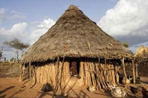 Hut in village of the Hamer tribe