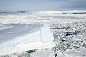 Ice Shelf Prints: Ice scenics - With pack ice and shelf - The Weddle Sea in the background