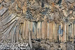 Gorge Prints: Iceland. Columnar basalt designs along the Skjalfandafljot River in the Bardardalur Valley