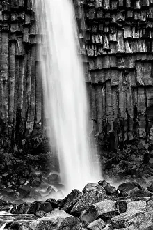 Basalt Prints: Iceland, Svartifoss, Vatnajokull National Park. Date: 03-06-2021