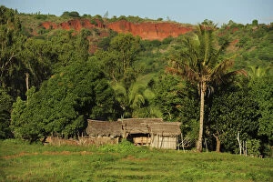 Images Dated 6th July 2011: Inland Madagascar. Small hut house in
