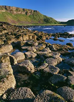 Ireland Giant's Causeway. Heexagonal basalt columns. World heritage site, Co. antrim, ulster (NT)