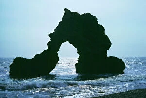 Silhouette Collection: Isle of Wight, UK - Chalk Arch Freshwater Bay