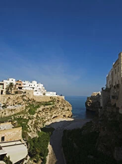 Window Gallery: Italy, Polignano a Mare, view of small rocky