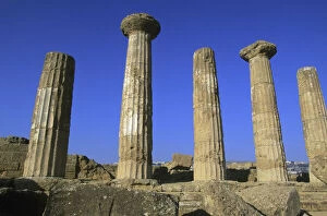 Images Dated 24th April 2009: Italy, Sicily, Agrigento, Temple of Hercules