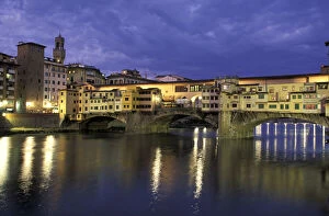 Italy, Tuscany, Florence. Evening view of